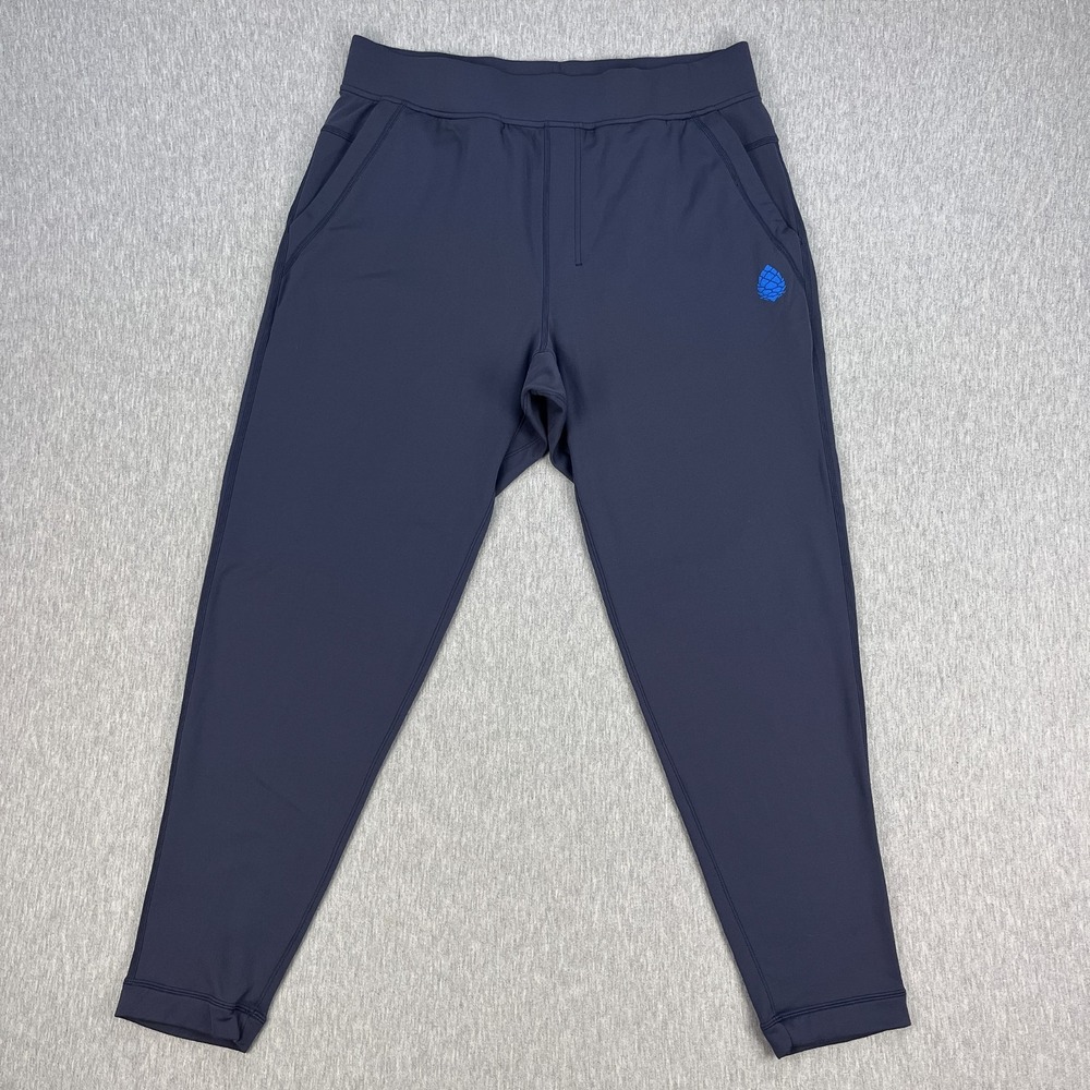Stio Turpin Fleece Jogger Pant Mens L Slate Blue Nylon/Poly Blend Cozy Baselayer